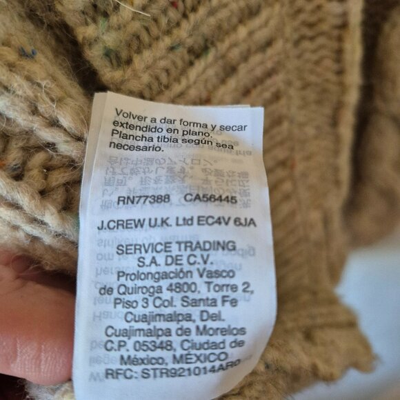 Madewell Wool, Alpaca, Silk Blend Cable Knit Open Cardigan Oversized XXS - Picture 9 of 10